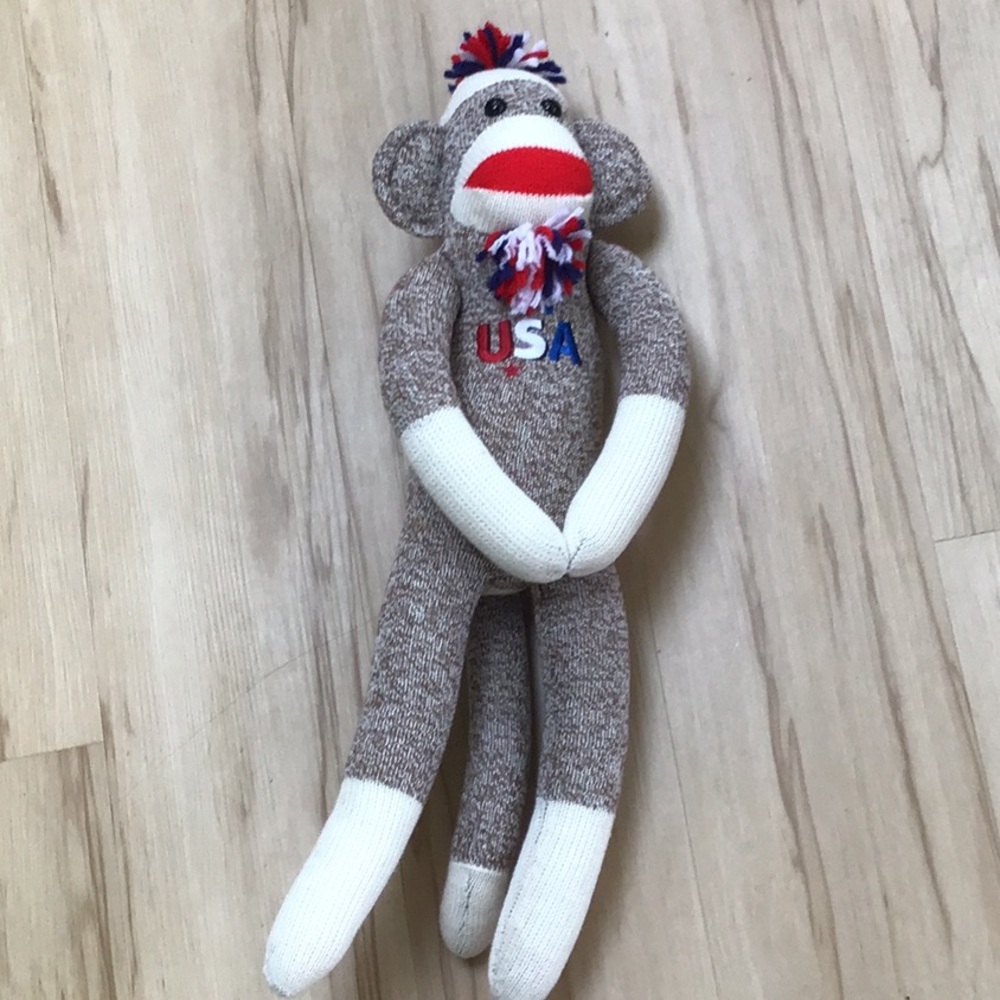 Ozark Mountain Kids Brown‎ USA Sock Monkey Plush Toy